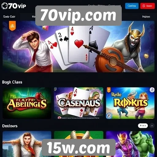 Diversidade de jogos disponíveis no 70vip.com