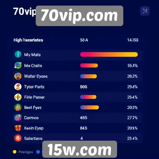 Estatísticas de usuários no site 70vip.com